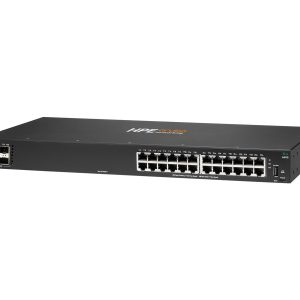 HPE Aruba Networking CX 6000 24p 10M/100M/1G 4p SFP 1G Switch - Interruptor - Administrado - 24 x 10/100/1000 + 4 x Gigabit SFP (ligação ascendente) - fluxo de ar lado para lado - montável em trilho, montável na parede - BTO