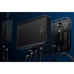 HP Poly Studio G62 No Radio or Power Cord - Sistema de videoconferência - Certificado para Microsoft Teams, Certificado para Poly Video - preto - Compatível com TAA - com PoE+ Adapter - power adapter included
