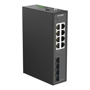 D-Link DIS 210G-12 - Interruptor - industrial - inteligente - 8 x 10/100/1000 + 4 x Gigabit SFP - montável em trilho DIN