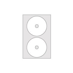 Etiquetas 117mm Multi3 para CD ou DVD 100 folhas 200un