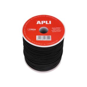Elástico Fio Bobine Apli Preto 2mmx100m 1un