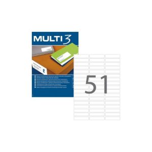 Etiquetas 070x016,9mm 100Fls A4 Multi3 5100un