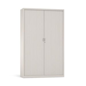 Armario Portas Persiana 4 Prateleiras 1200x420x1950 Cinza