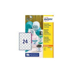 Etiquetas Redondas Removíveis 37mm Avery 25 Folhas 600un