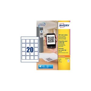 Etiquetas QRcode 45x45mm Avery 25 Folhas 500un