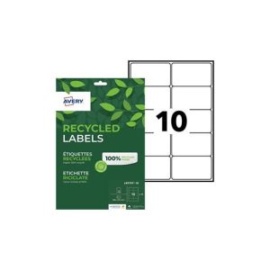 Etiquetas Recicladas 99,1x57mm Avery 15 Folhas 150un