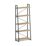 Estante 5 Prateleiras 70x30x170cm Carvalho Claro