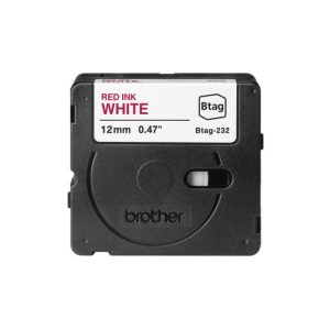 Fita Btag232 12mmx4mts Branco/Vermelho