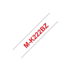 Fita Não Laminada 09mmx8mts Branco/Vermelho