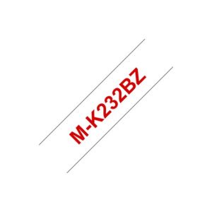 Fita Não Laminada 12mmx8mts Branco/Vermelho