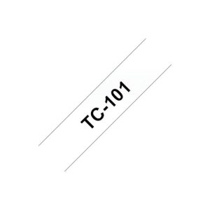 Fita Laminada 12mmx7,7mts Transparente/Preto