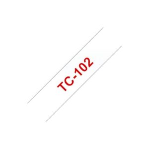 Fita Laminada 12mmx7,7mts Transparente/Vermelho