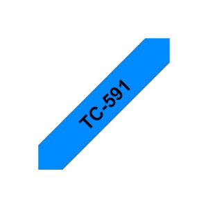 Fita Laminada 09mmx7,7mts Azul/Preto