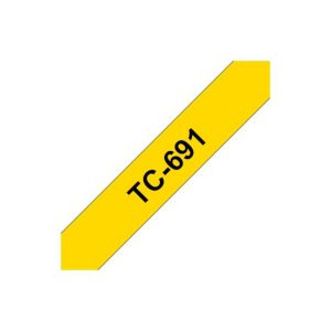 Fita Laminada 9mmx7,7mts Amarelo/Preto