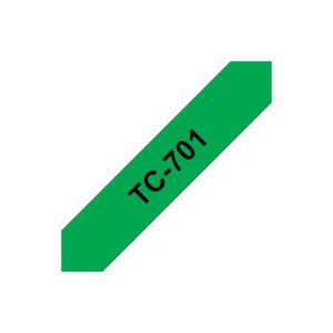 Fita Laminada 12mmx7,7mts Verde/Preto