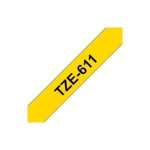 Fita Laminada 06mmx8mts Amarelo/Preto