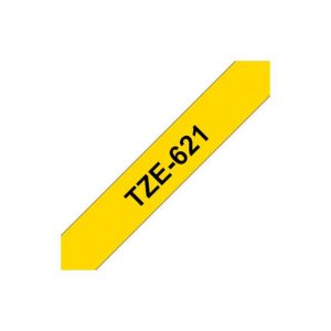 Fita Laminada 09mmx8mts Amarelo/Preto