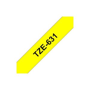 Fita Laminada 12mmx8mts Amarelo/Preto