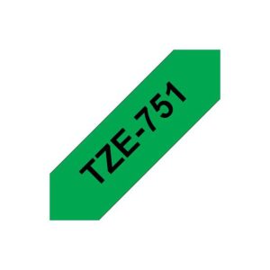 Fita Laminada 24mmx8mts Verde/Preto