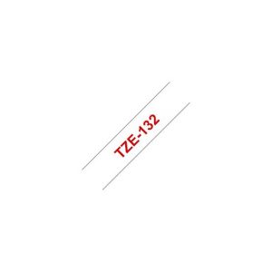 Fita Laminada 12mmx8mts Transparente/Vermelho