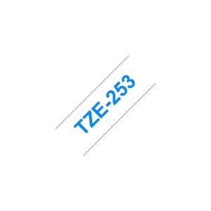Fita Laminada 24mmx8mts Branco/Azul