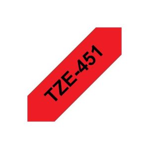 Fita Laminada 24mmx8mts Vermelho/Preto