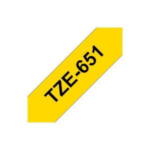 Fita Laminada 24mmx8mts Amarelo/Preto