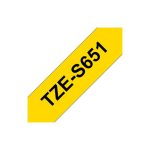 Fita Laminada SuperAdesiva 24mmx8mts Amarelo/Preto