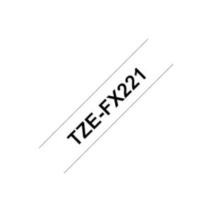Fita Laminada Flexivel 09mmx8mts Branco/Preto