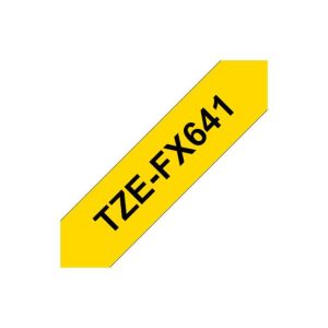 Fita Laminada Flexivel 18mmx8mts Amarelo/Preto
