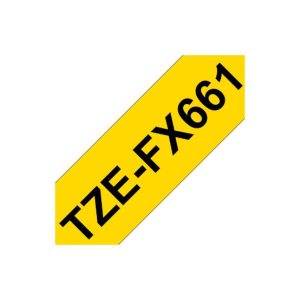 Fita Laminada Flexivel 36mmx8mts Amarelo/Preto