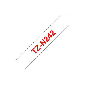 Fita Não Laminada 18mmx8mts Branco/Vermelho