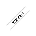 Fita Laminada SuperAdesiva 6mmx8mts Branco/Preto