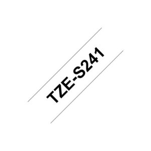 Fita Laminada SuperAdesiva 18mmx8mts Branco/Preto