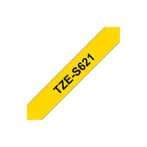 Fita Laminada SuperAdesiva 09mmx8mts Amarelo/Preto