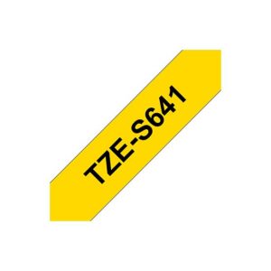 Fita Laminada SuperAdesiva 18mmx8mts Amarelo/Preto