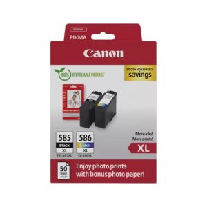 Pack Tinteiros Canon 585XL/586XL Preto/Color 6204C005