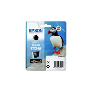 Tinteiro Epson T3248 Preto Matte C13T32484010 14ml 650 Pág.