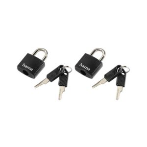 Cadeado 23mm Preto com Chaves Pack 2un