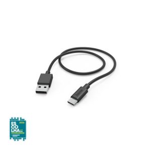 Cabo USB-A 2.0 para USB-C 1m Preto