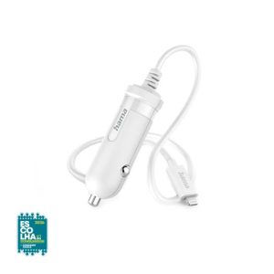 Carregador Isqueiro Auto Lightning 5W 1m Branco