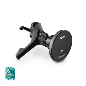 Carregador Wireless Qi2 15W com Suporte Automóvel Preto