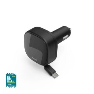 Carregador Isqueiro Auto USB-C 2 Portas 30W Preto
