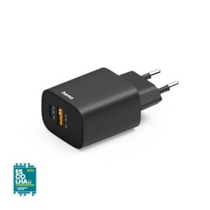 Carregador USB-C + USB-A PD 30W Preto
