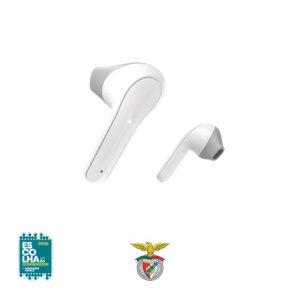 Auriculares Bluetooth Earbuds Freedom Light Benfica Branco