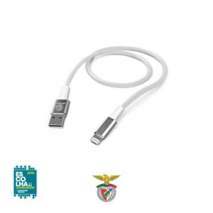 Cabo USB-A 2.0 para Lightning Nylon Benfica 2m Branco