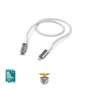 Cabo USB-C para Lightning Nylon Benfica Fabric 2m Branco