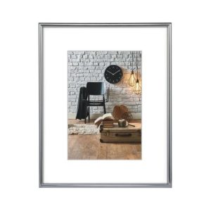 Moldura Plástico 21x29,7cm DIN A4 Sevilla Décor Prata Mate
