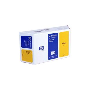 Tinteiro HP 80 Amarelo C4848A 350ml 4400 Pág.