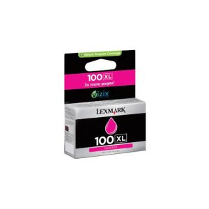 Tinteiro LEXMARK 100XL Magenta 14N1070E 600 Pág.